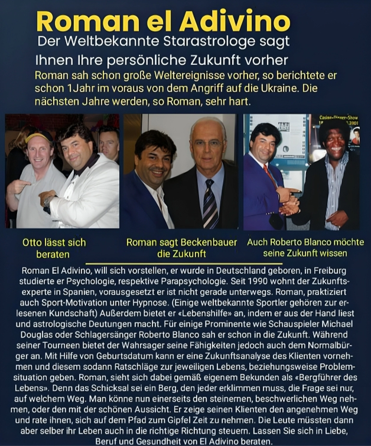 Liveadvice - Roman el Adivino Flyer 